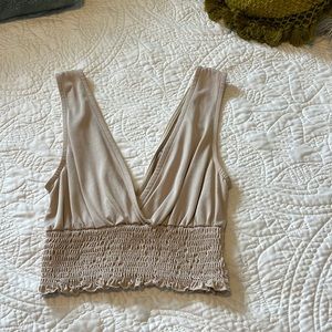 UO Tan Cropped Tank